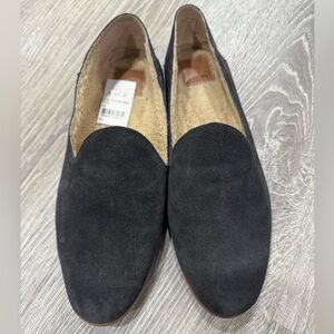 Dolce Vita Black Suede Slip-On Loafers with Shearling Lining